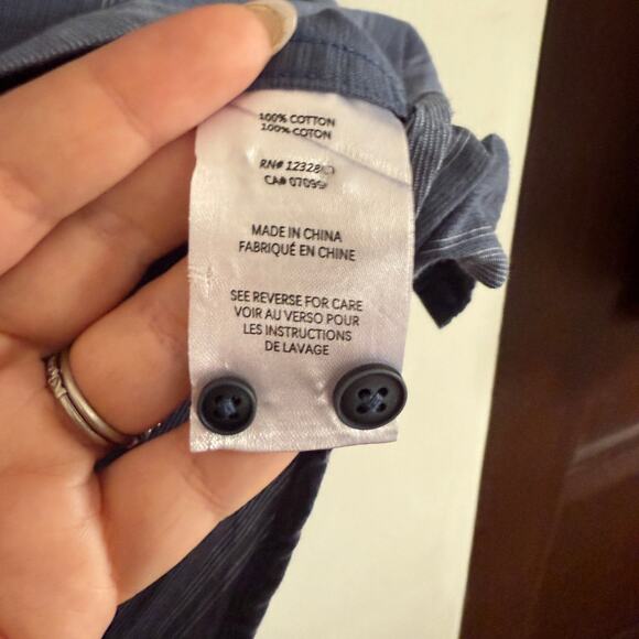 TRAVISMATHEW | A Okay Stripe Short Sleeve Button-up Shirt In Total Eclipse | XL - Picture 4 of 6